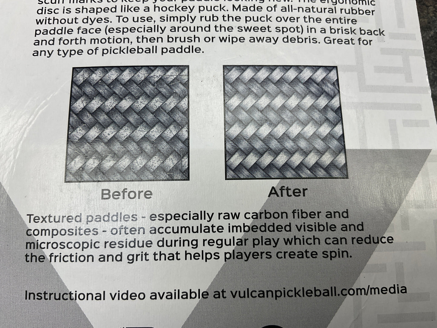Vulcan Pickleball Paddle Puck Surface Cleaner