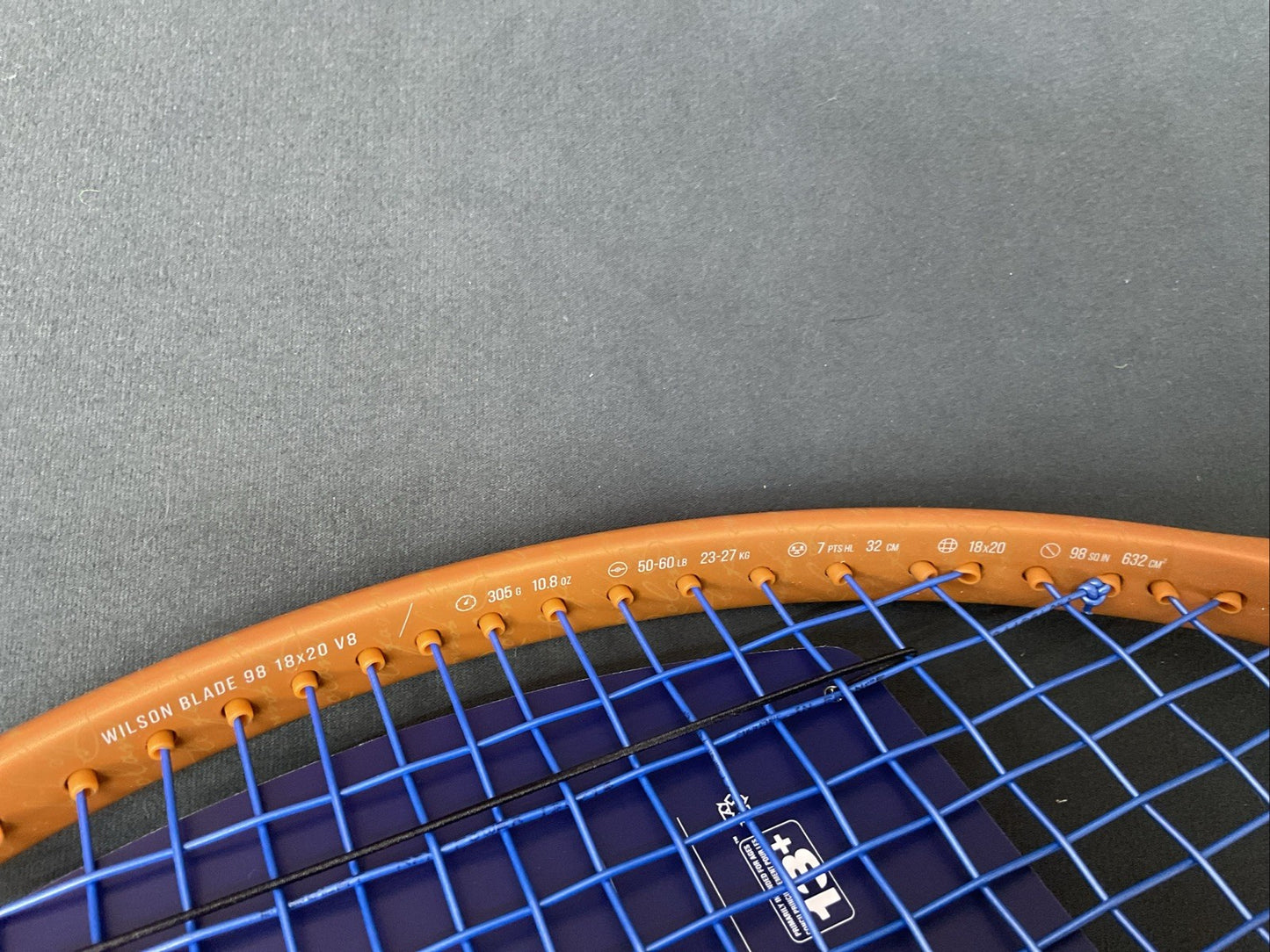Wilson Blade 98 V8 Roland Garros Tennis Racquet 18x20, 4 3/8 grip, 305g,