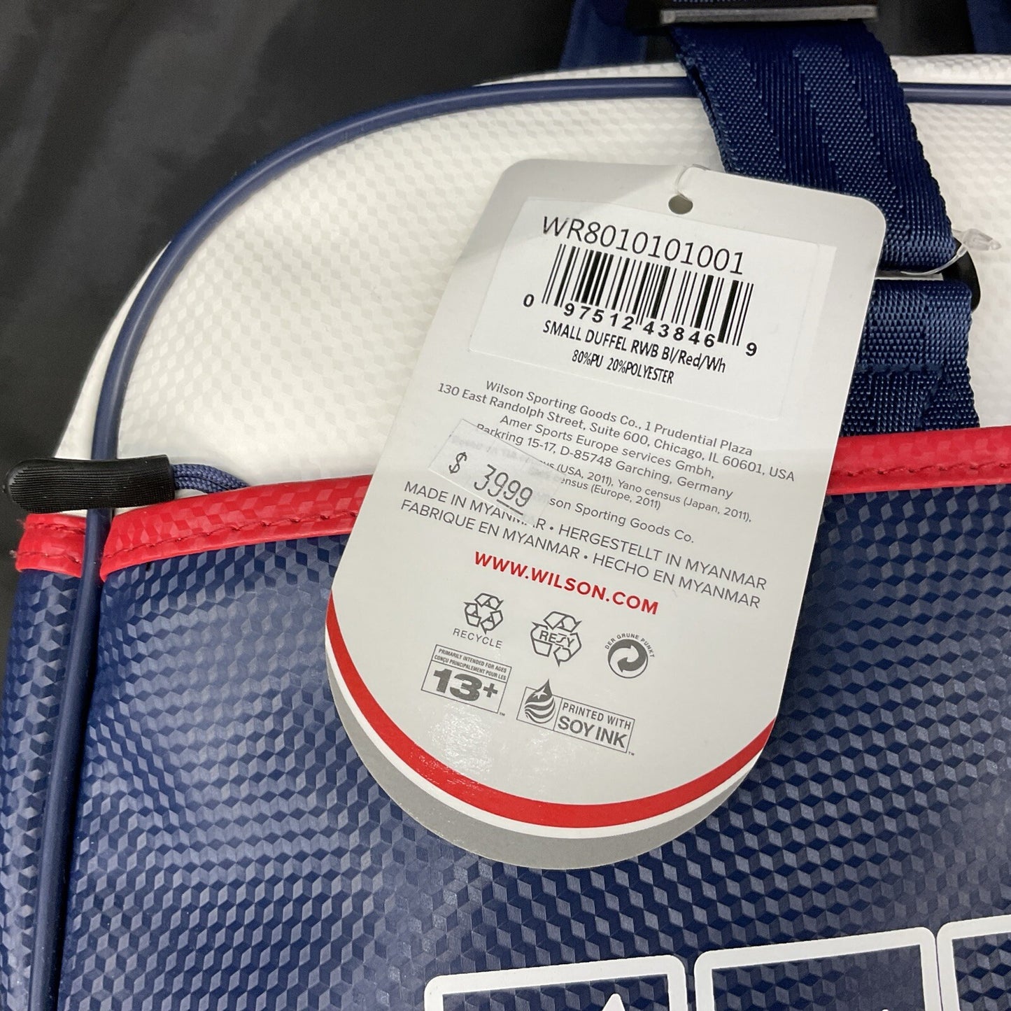 Wilson USA Duffel Bag - New with Tags