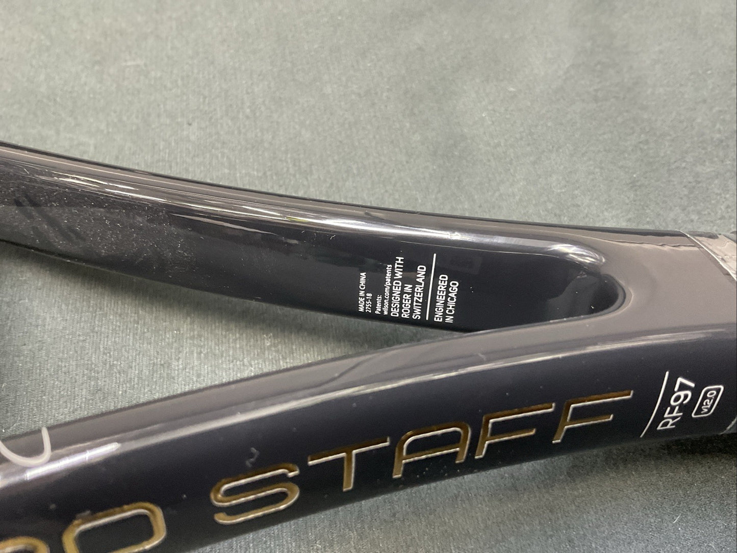 Wilson Pro Staff RF97 Autograph V12 , Black / Gold, 4-3/8, NEW
