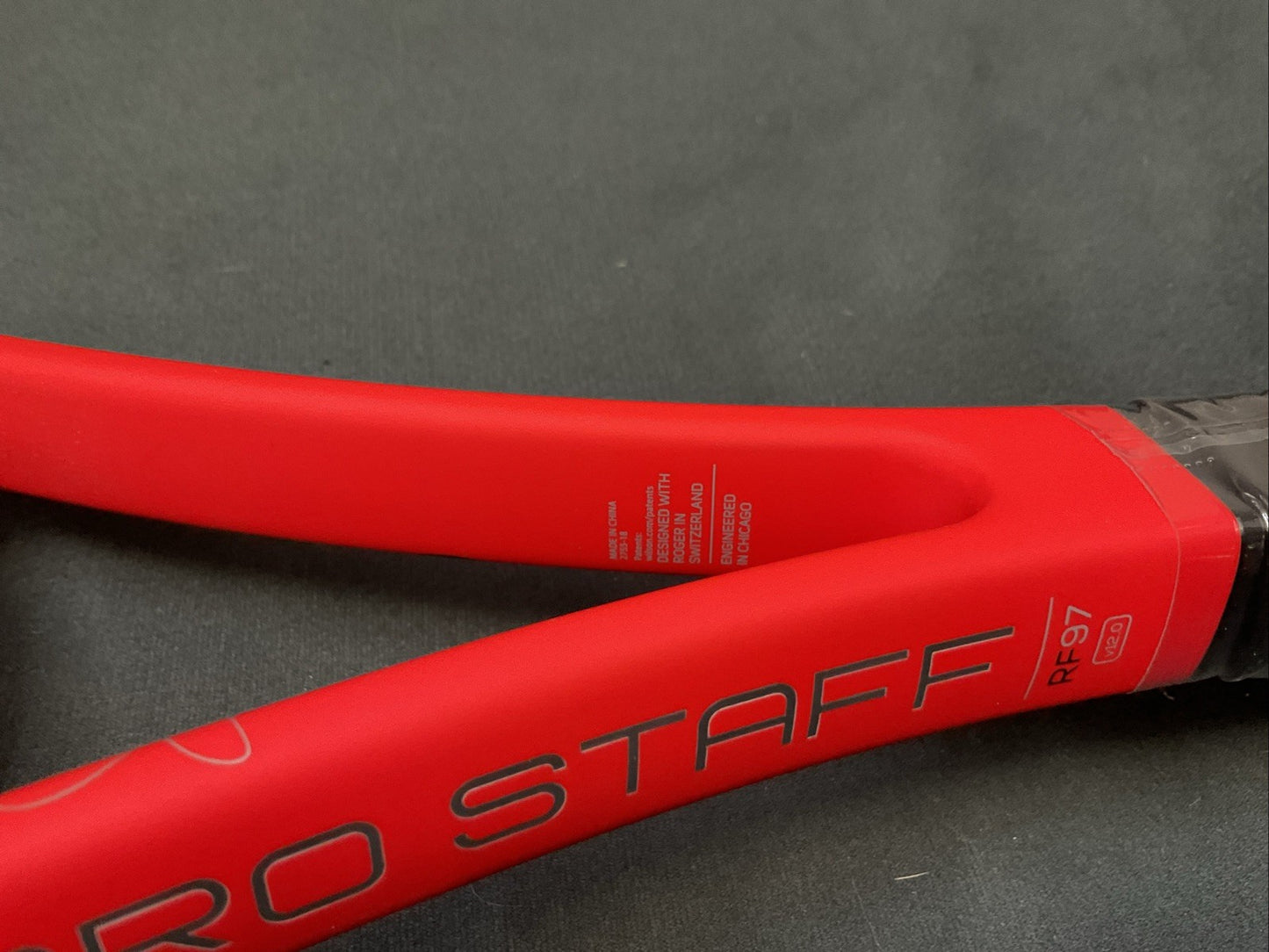 Wilson Pro Staff RF97 Autograph V12 Custom RED 4 3/8 Grip