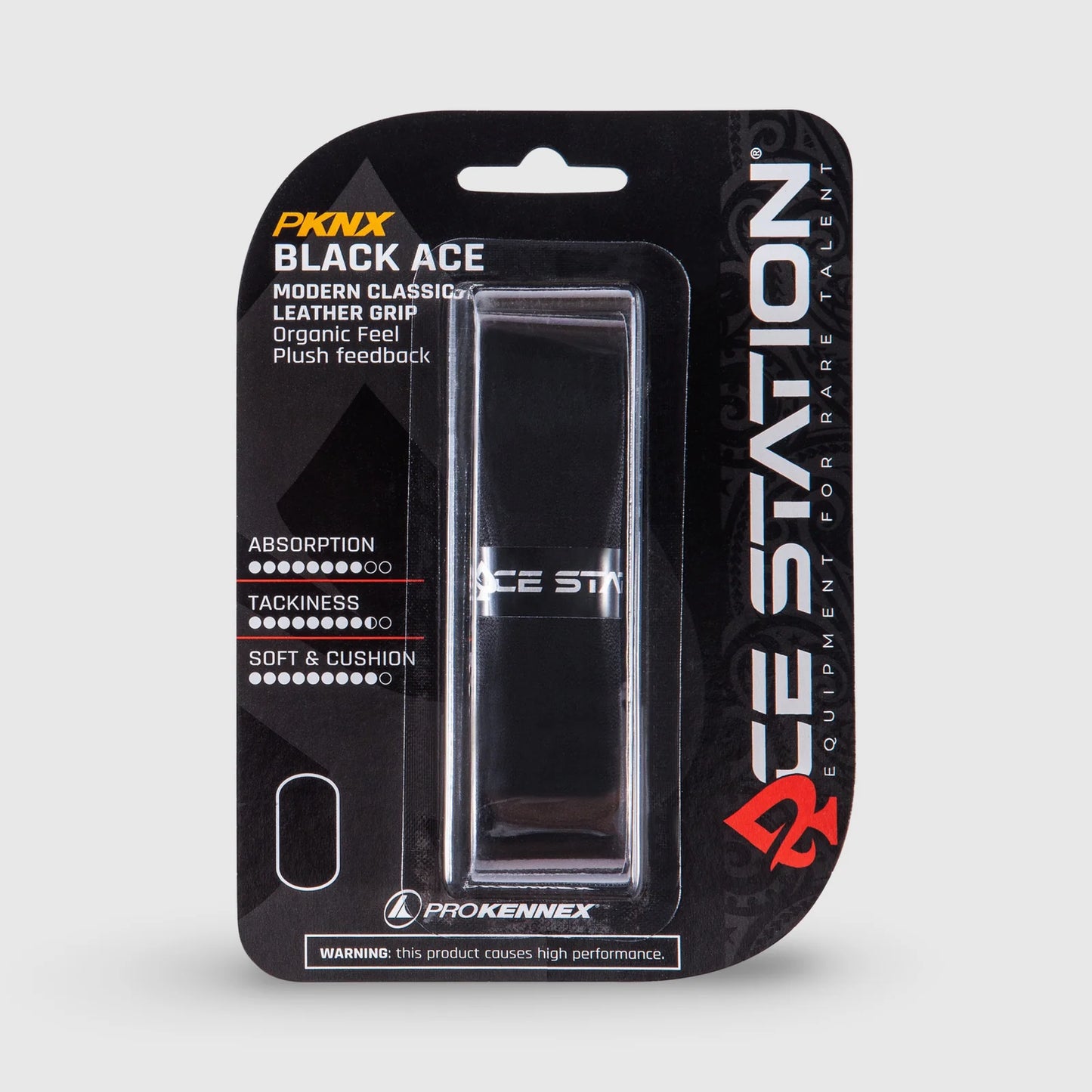 Pro Kennex Black Ace Black Leather Replacement Grip