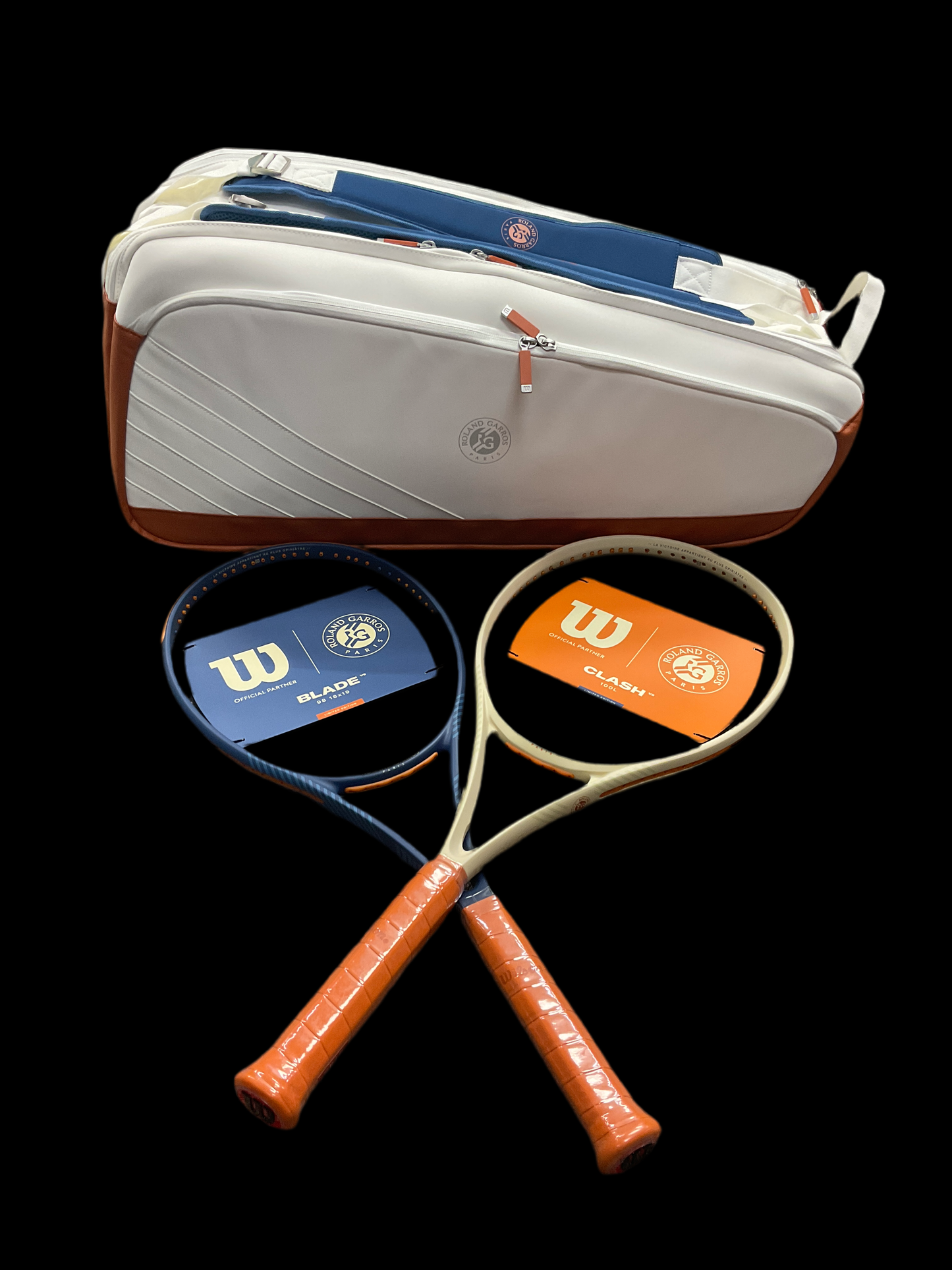 Wilson Roland Garros Super Tour Racquet Bag - Clay/White/Navy - 9