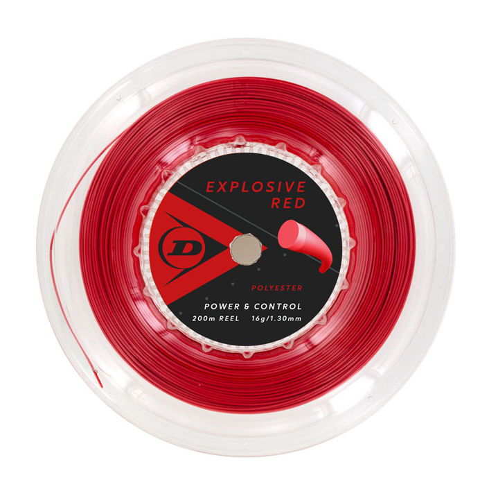 Dunlop Explosive Red 16G Tennis String - Reel