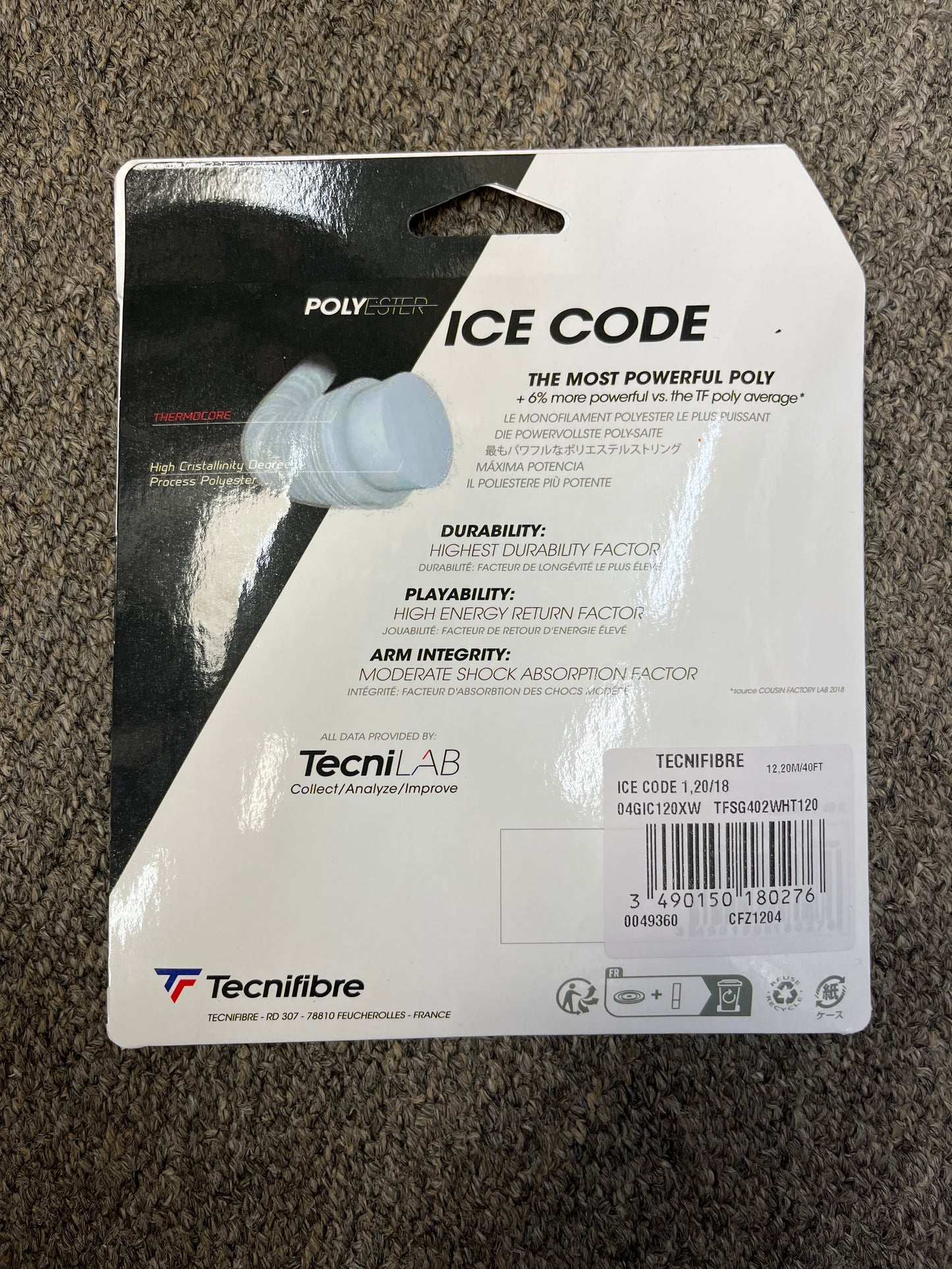 Tecnifibre Ice Code 18G /1.20 White