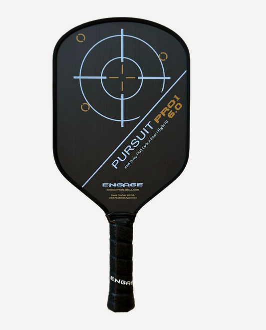 Engage Pursuit Pro1 6.0 Widebody Pickleball Paddle- Raw T700 Carbon Fiber