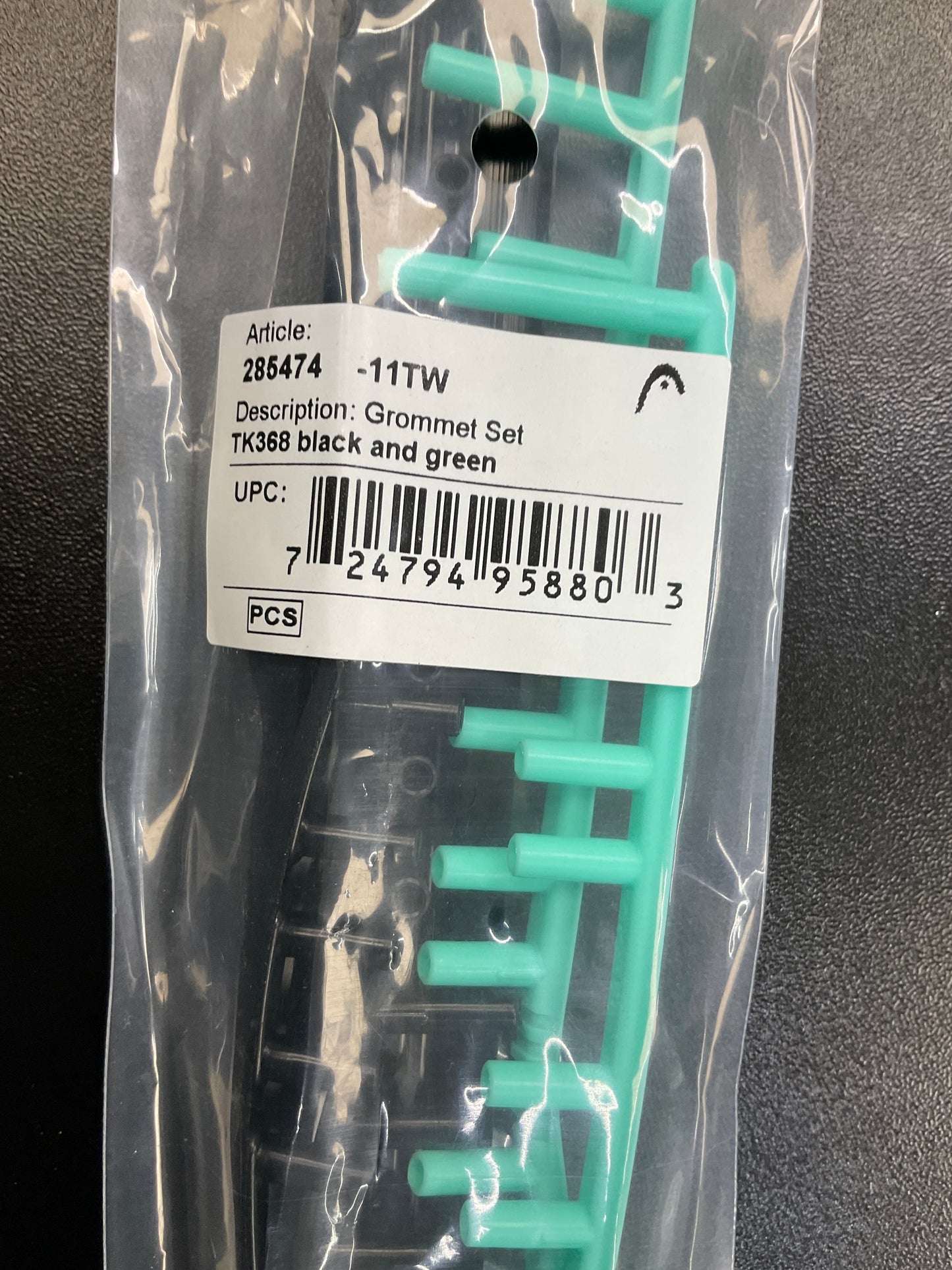 Head Auxetic Boom Team Bumper and Grommet Replacement Set- TK368 Black and Green