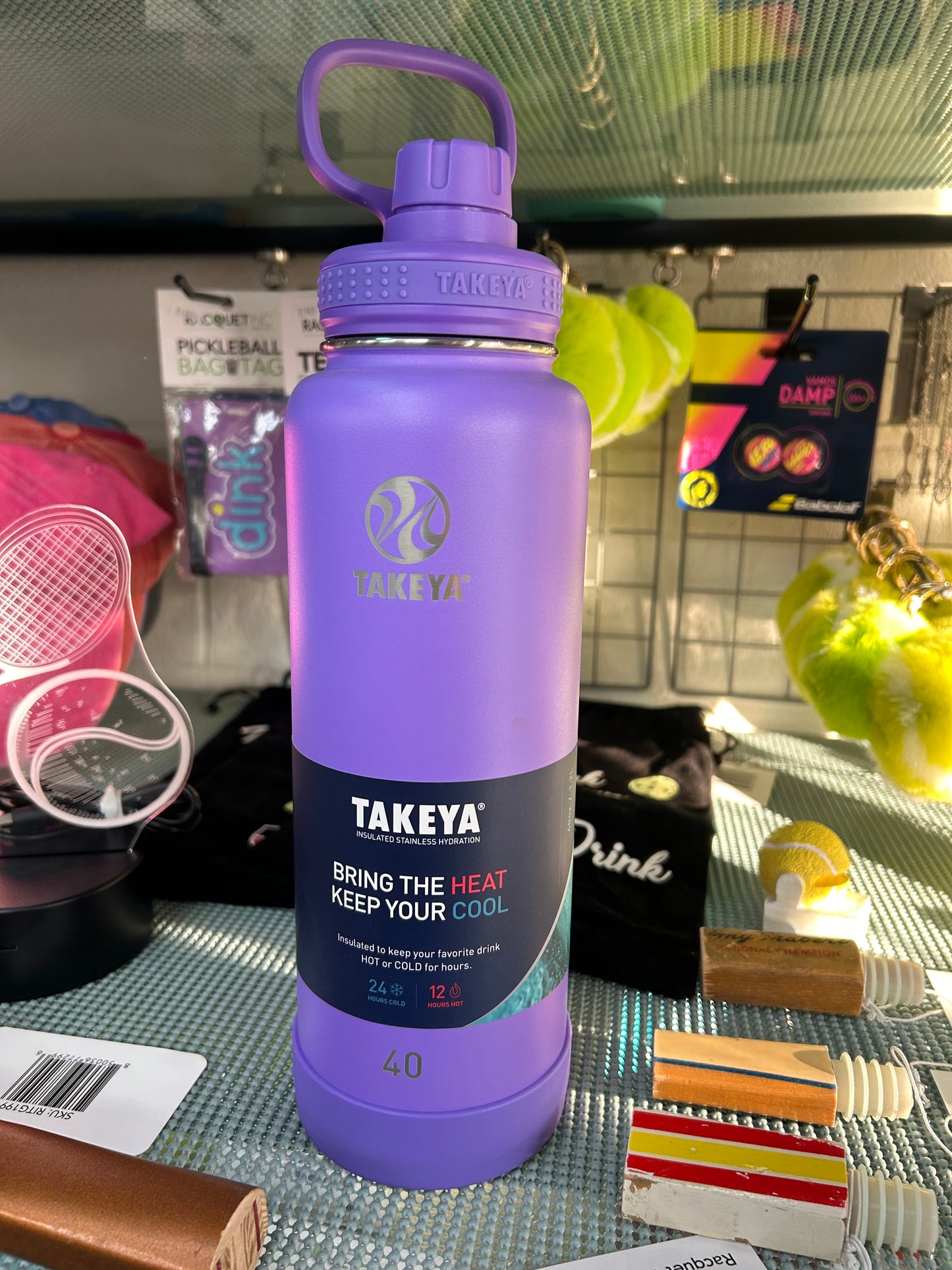 Purple takeya water bottle