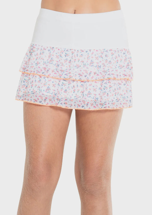 Lucky in Love Blossom Mesh Skort- Girls