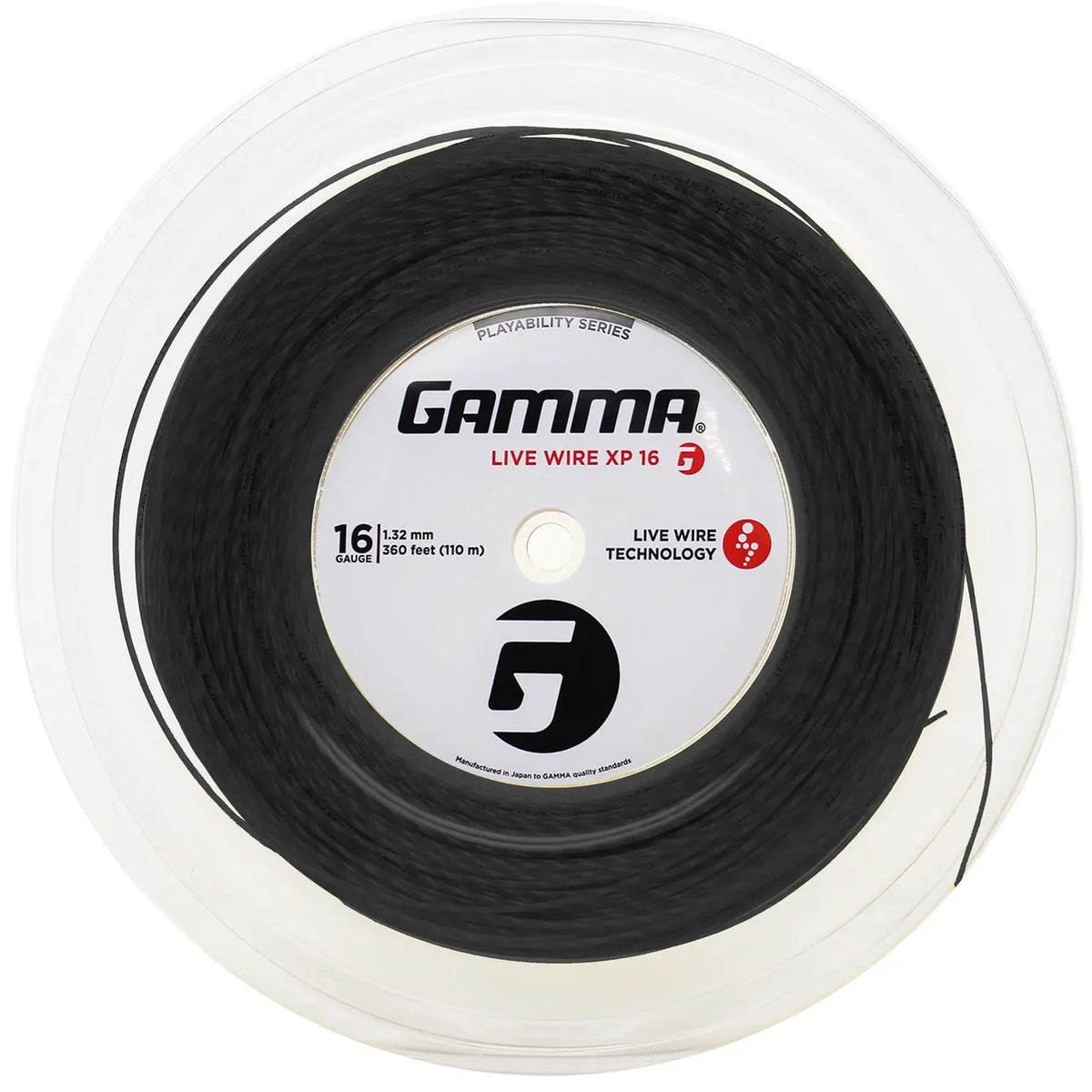 Gamma Live Wire XP Black 16g Tennis String Reel