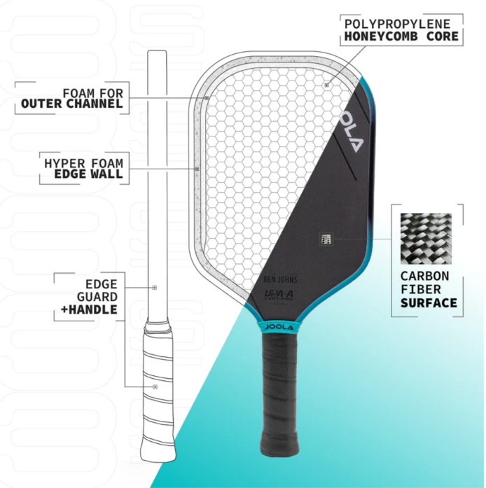 JOOLA Perseus 3S (14mm & 16mm) Ben Johns Pickleball Paddle