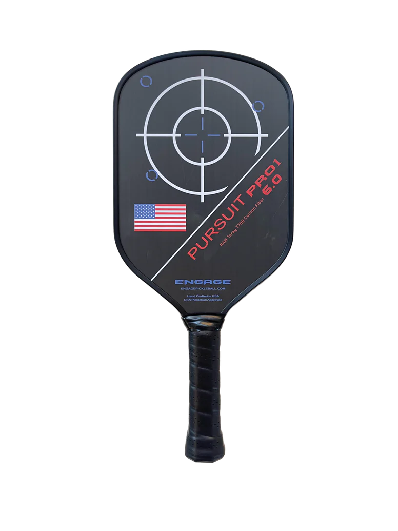 Engage Pursuit Pro1 6.0 Power Series Raw T700 Carbon Fiber Pickleball Paddle