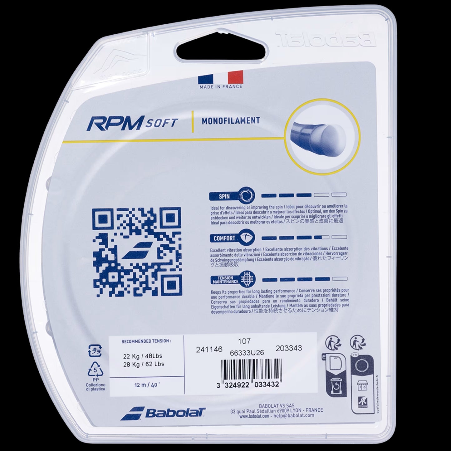 Babolat RPM Soft 17 Gauge (Grey)
