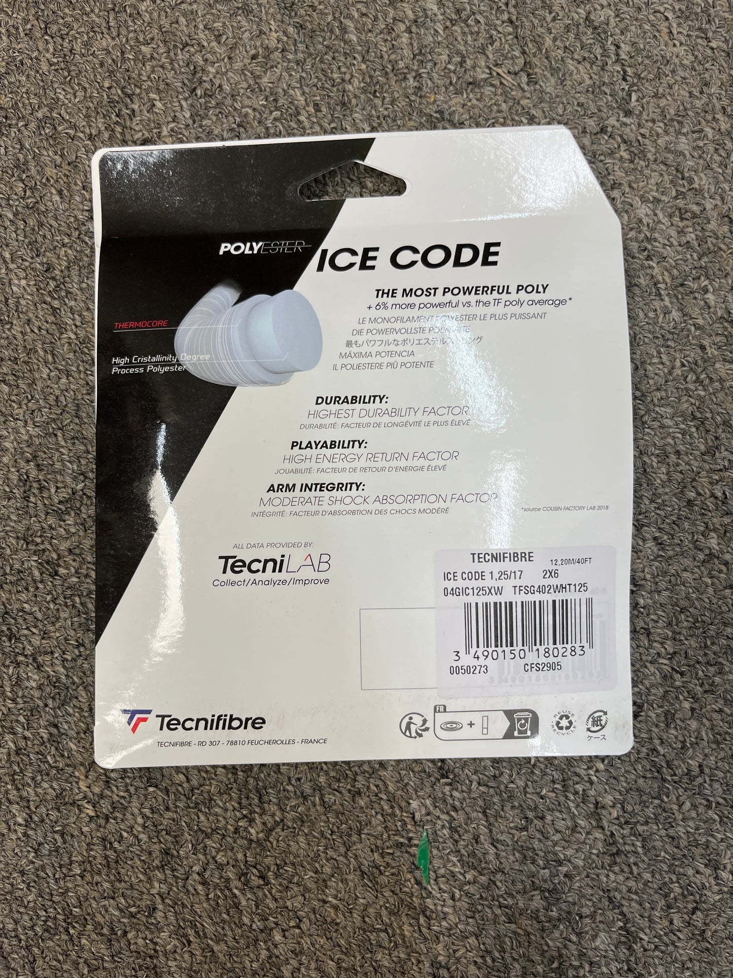 Tecnifibre Ice Code 17G /1.25 White