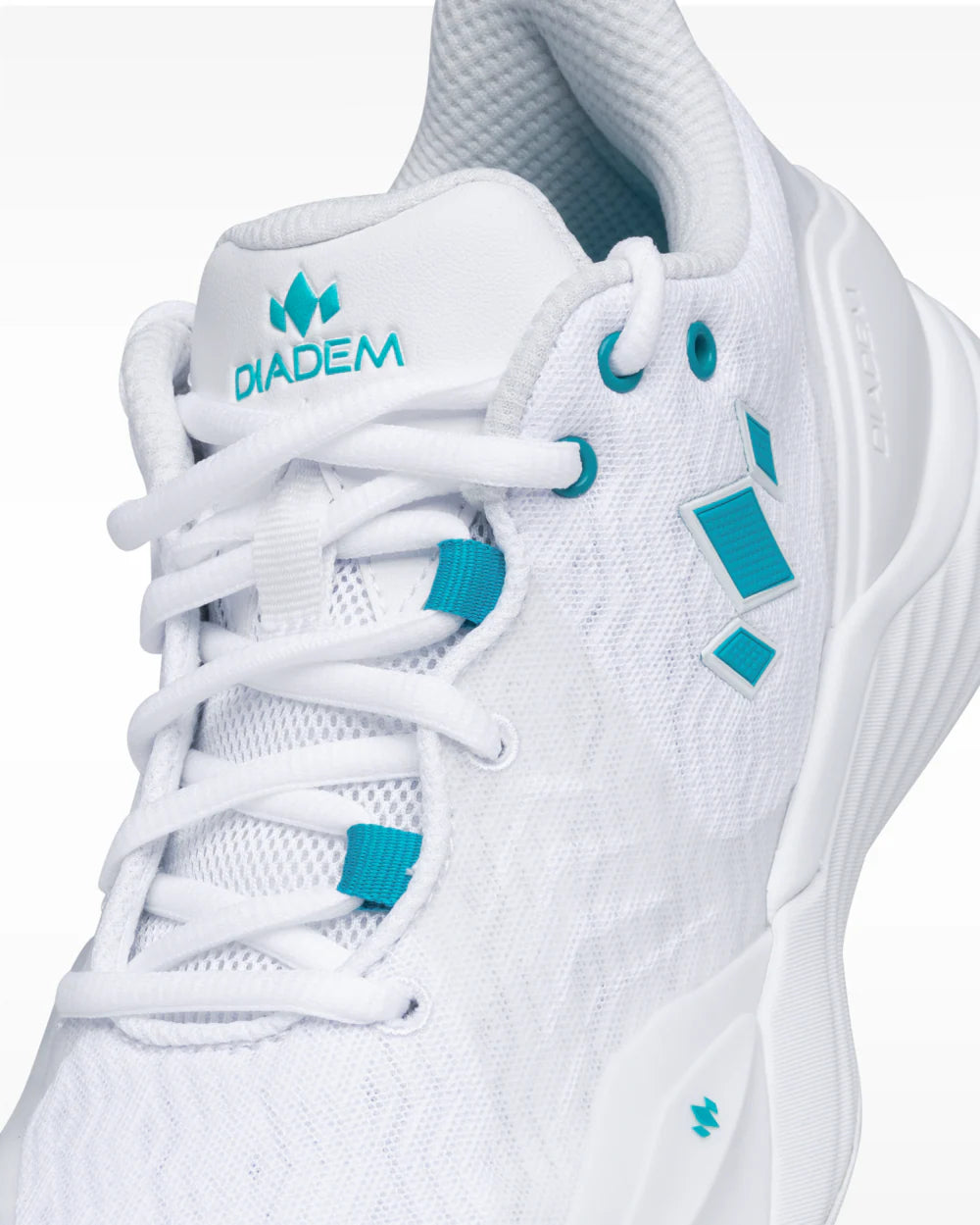 Diadem Court Burst Men’s Court Shoes (White/Teal)
