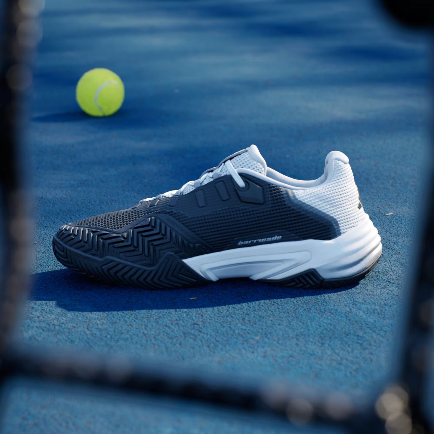Men’s Adidas Barricade 13 Tennis Court Shoes- Black