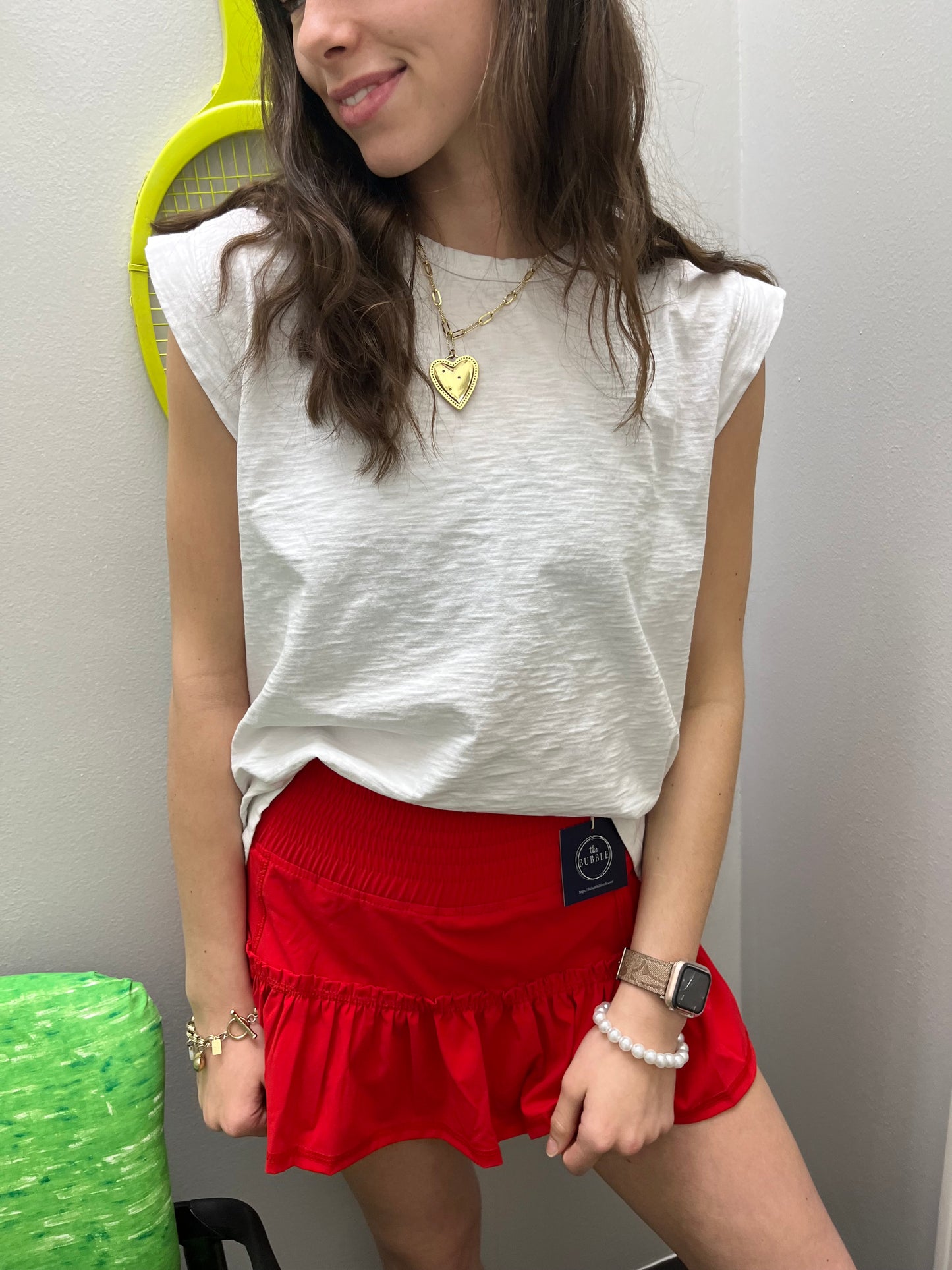 The Bubble Lawley Skirt Red