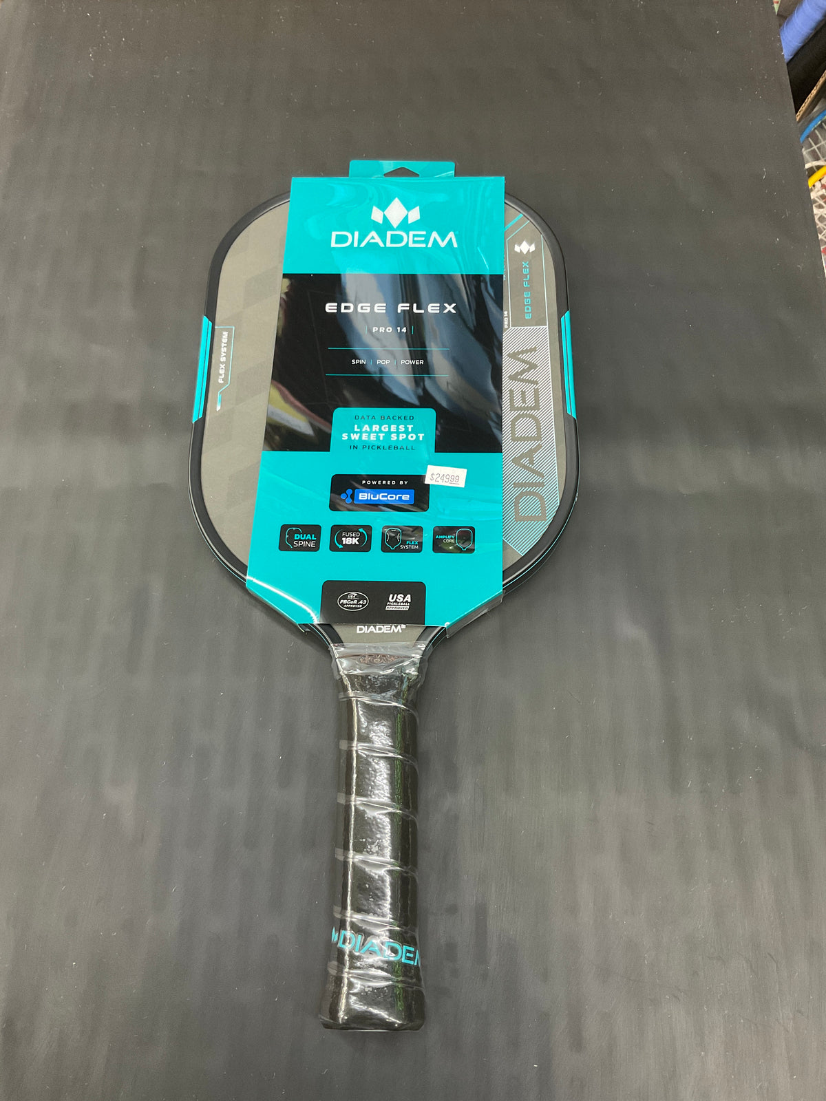 Diadem Edge Flex Pro 14 Pickleball Paddle(Teal)