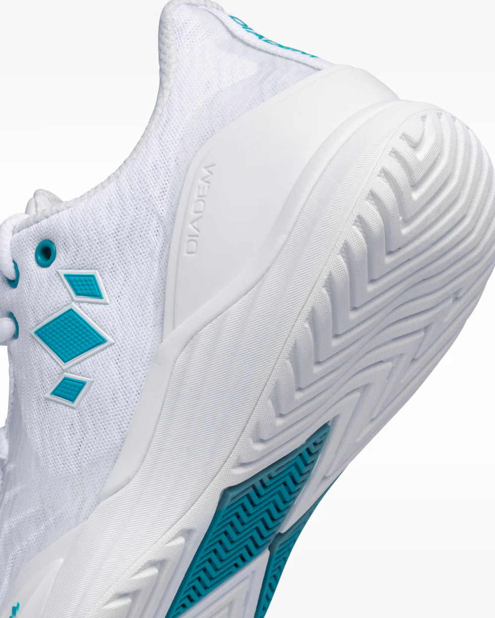 Diadem Court Burst Men’s Court Shoes (White/Teal)