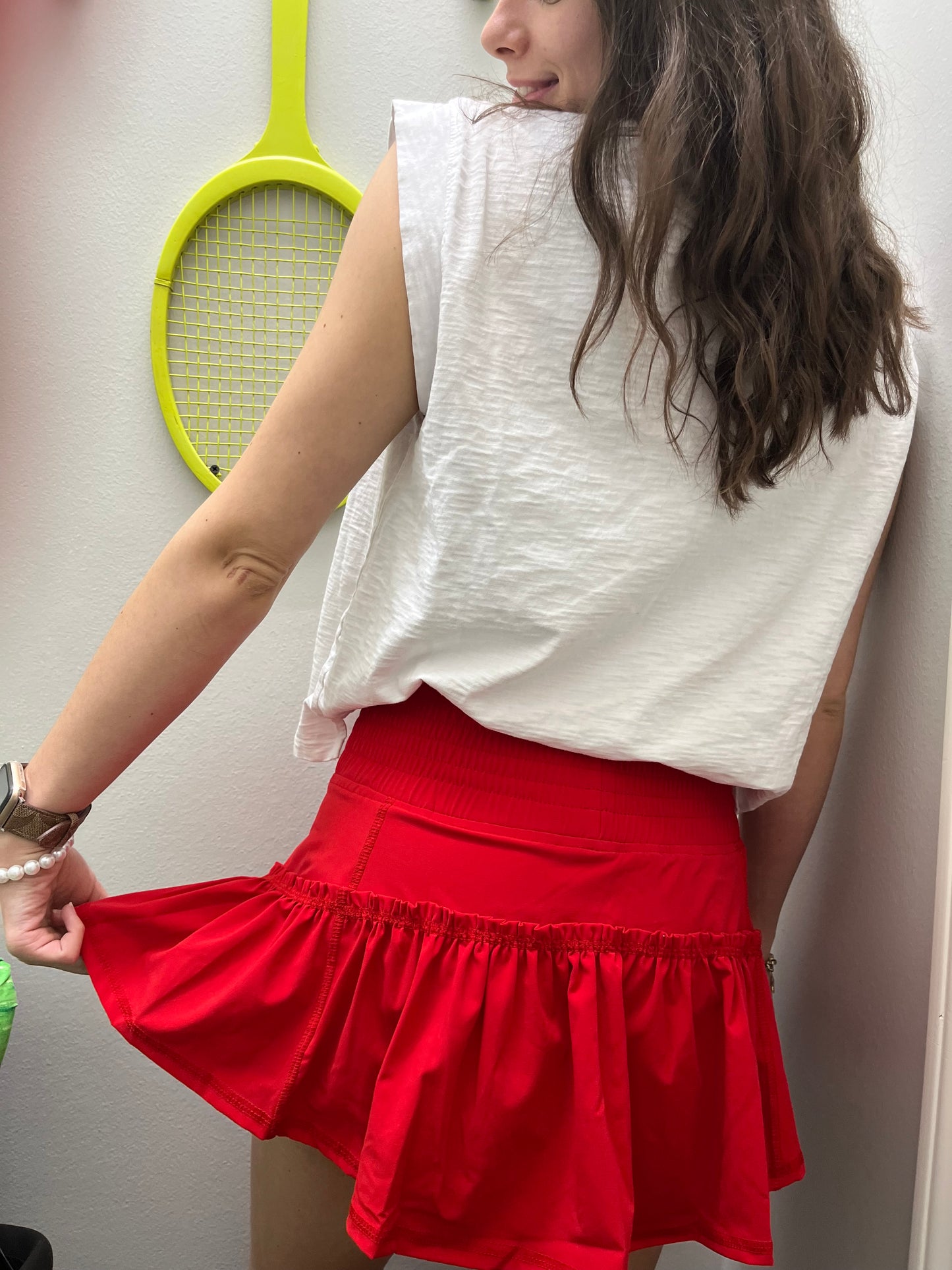 The Bubble Lawley Skirt Red