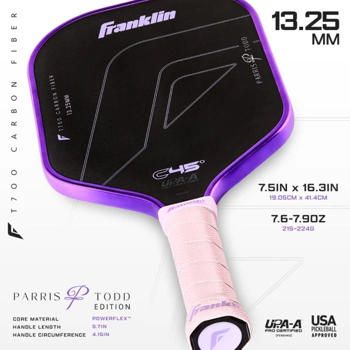 Franklin C45 Elongated Paris Todd Signature 13.25mm Pickleball Paddle