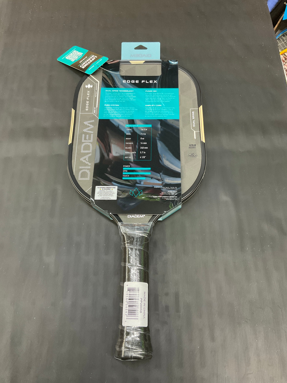 Diadem Edge Flex Pro 14 Pickleball Paddle(Sand)