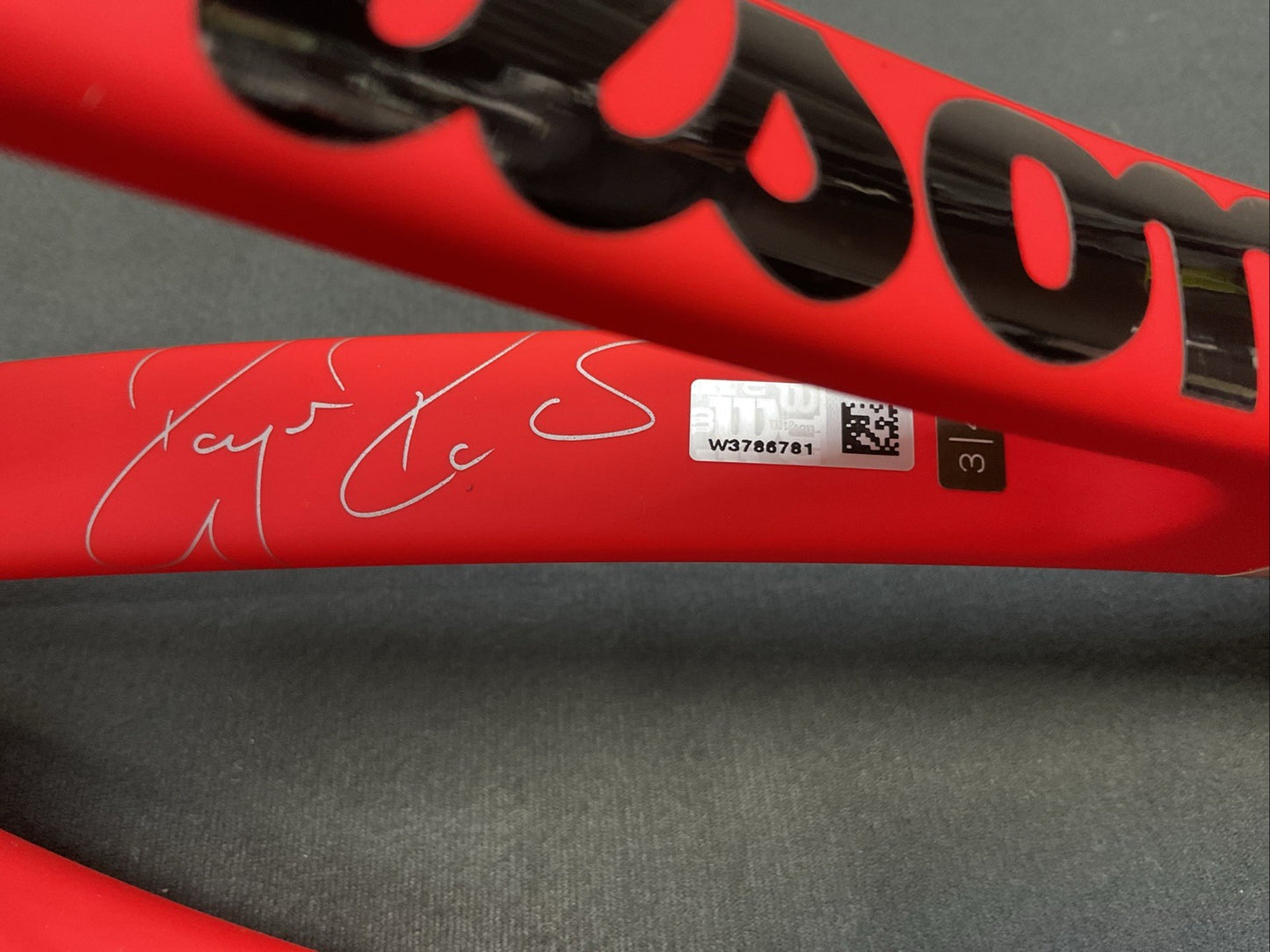 Wilson Pro Staff RF97 Autograph V12 Custom RED 4 3/8 Grip