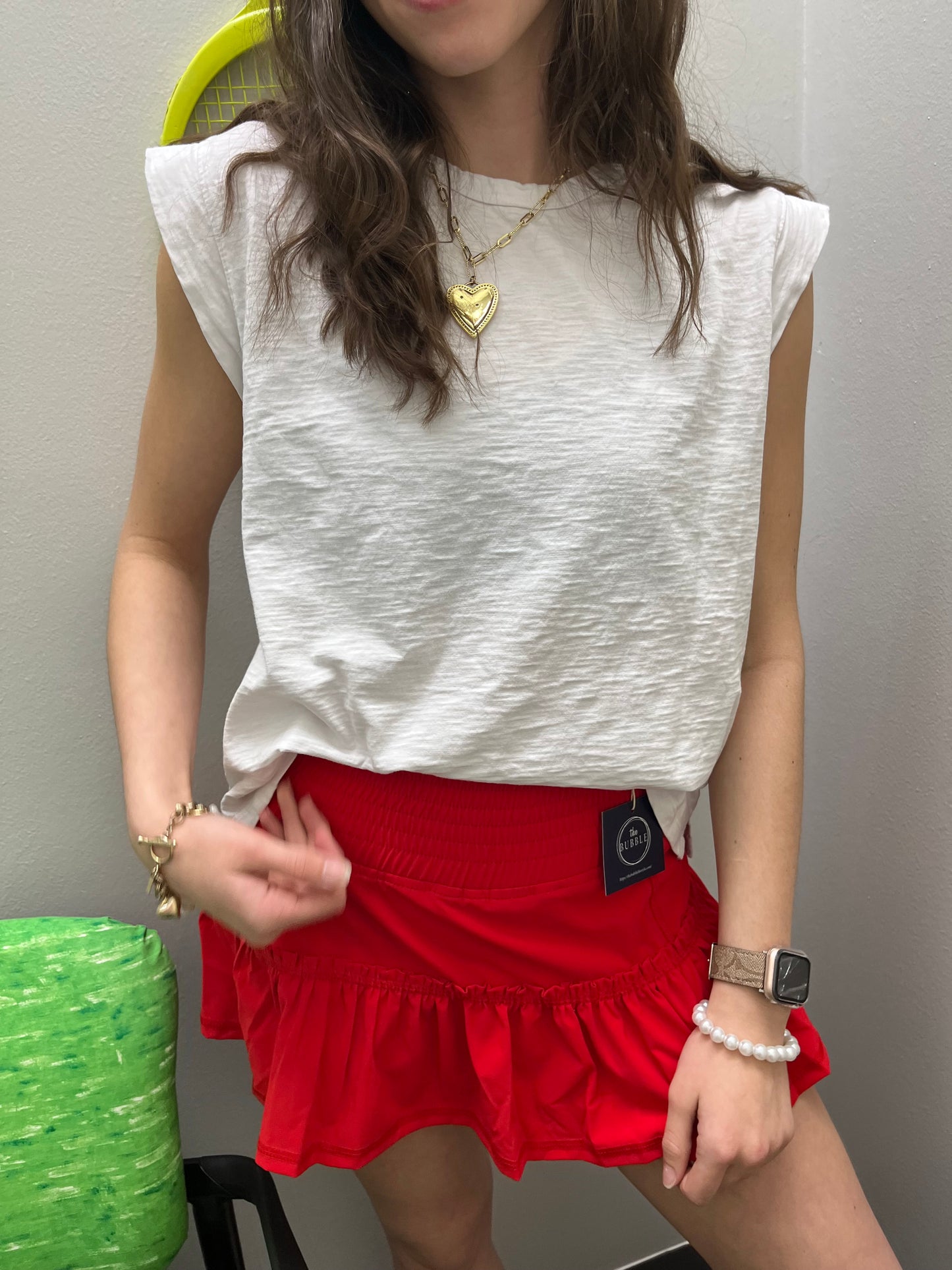 The Bubble Lawley Skirt Red