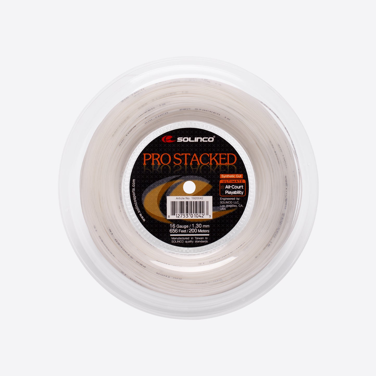 Solinco Pro Stacked 16 Gauge/1.30 mm 200 Meter Tennis String Reel