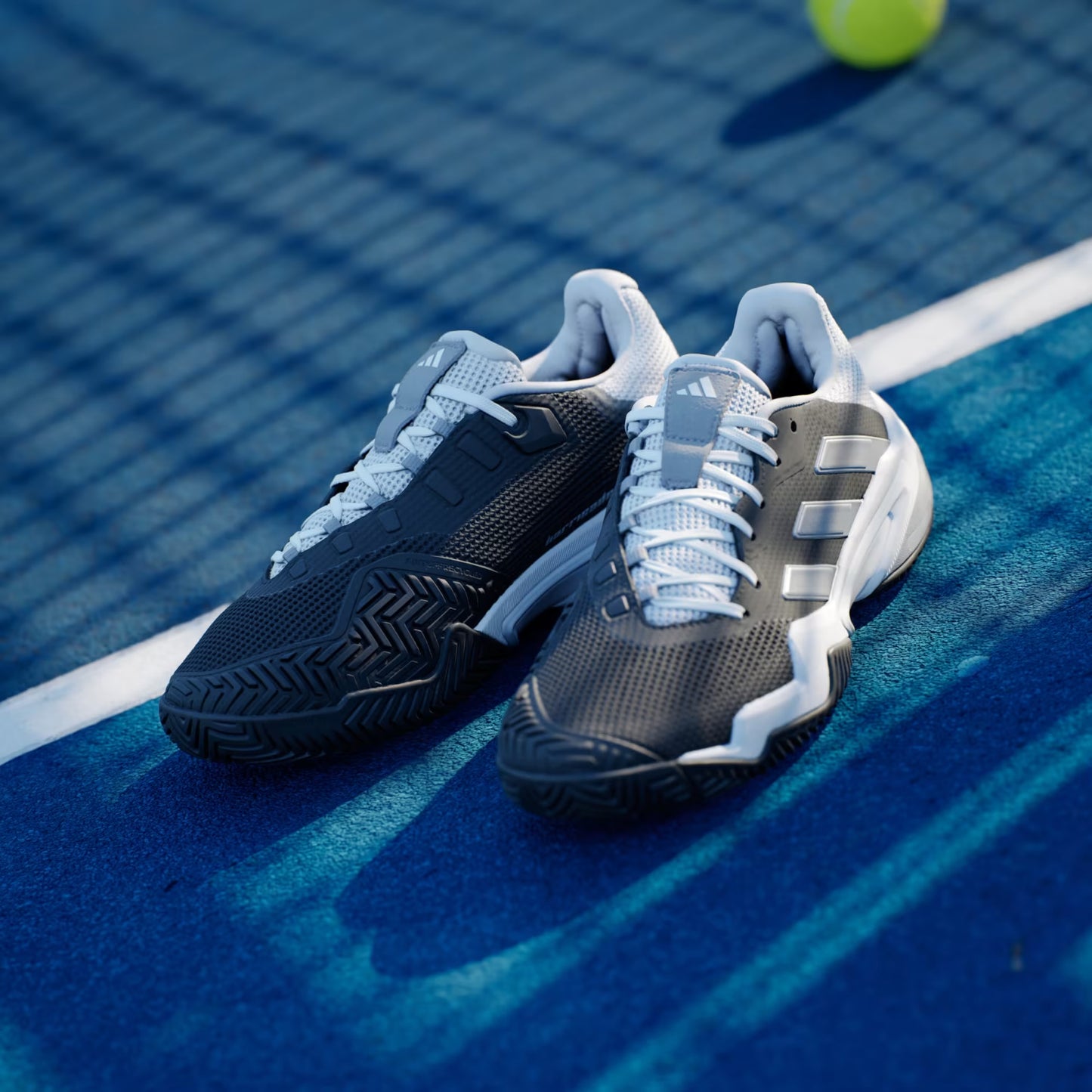 Men’s Adidas Barricade 13 Tennis Court Shoes- Black