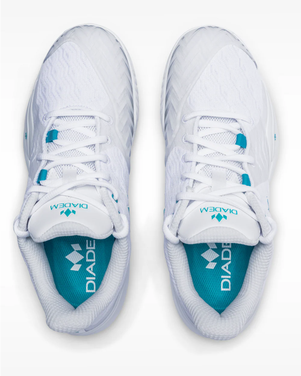 Diadem Court Burst Men’s Court Shoes (White/Teal)