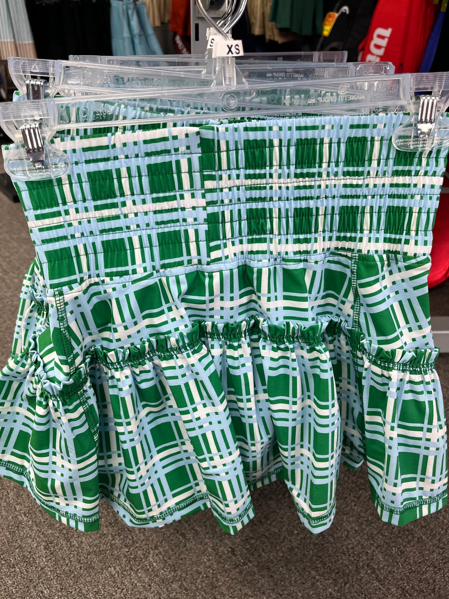 The Bubble Lawley Skirt Green Plaid