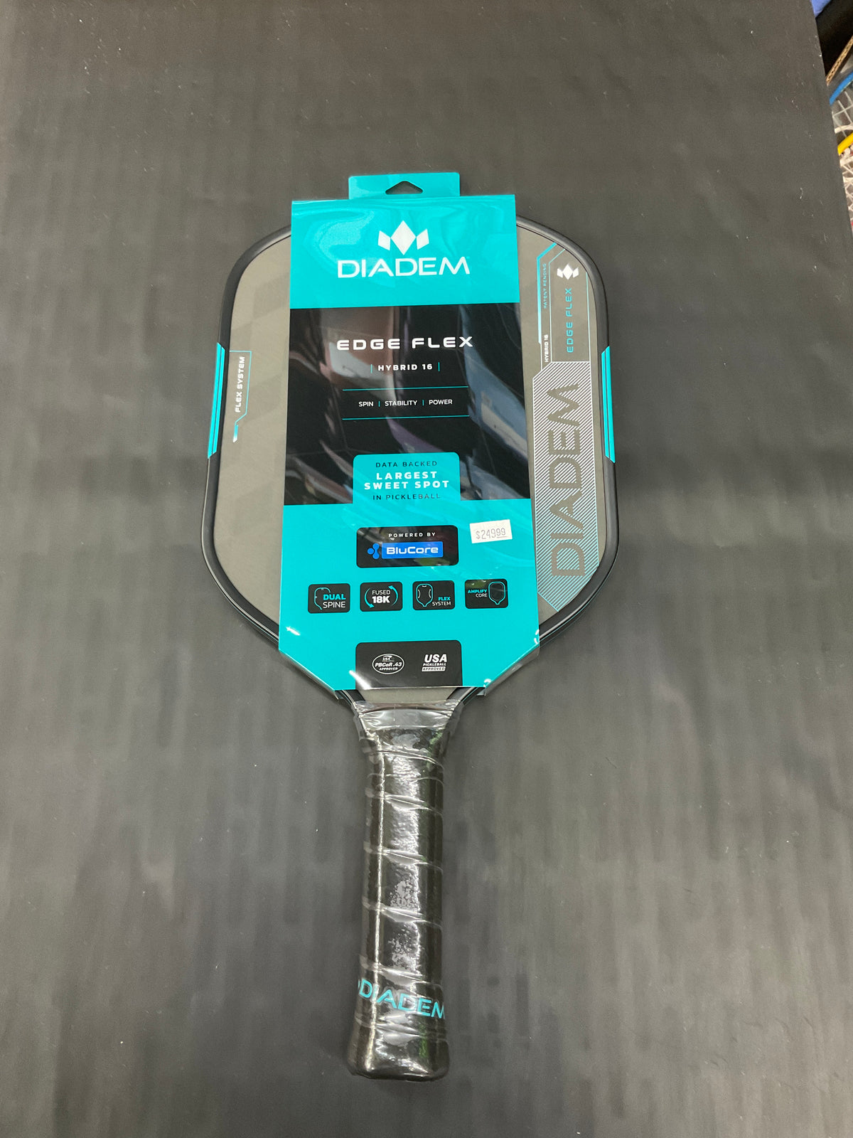 Diadem Edge Flex Hybrid 16 Pickleball Paddle(Teal)