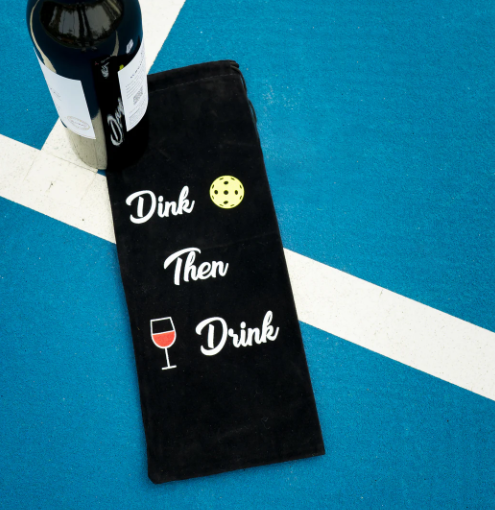 Reusable Pickleball-Themed Wine Bag – "Dink Then Drink"