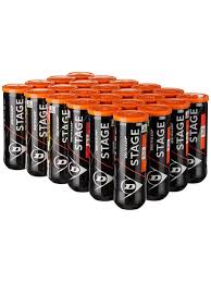 Dunlop Stage 2 Orange Tennis Balls Case 24 Cans - 72 Balls