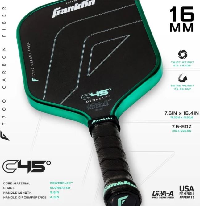 Franklin C45 Dynasty 16mm Pickleball Paddle
