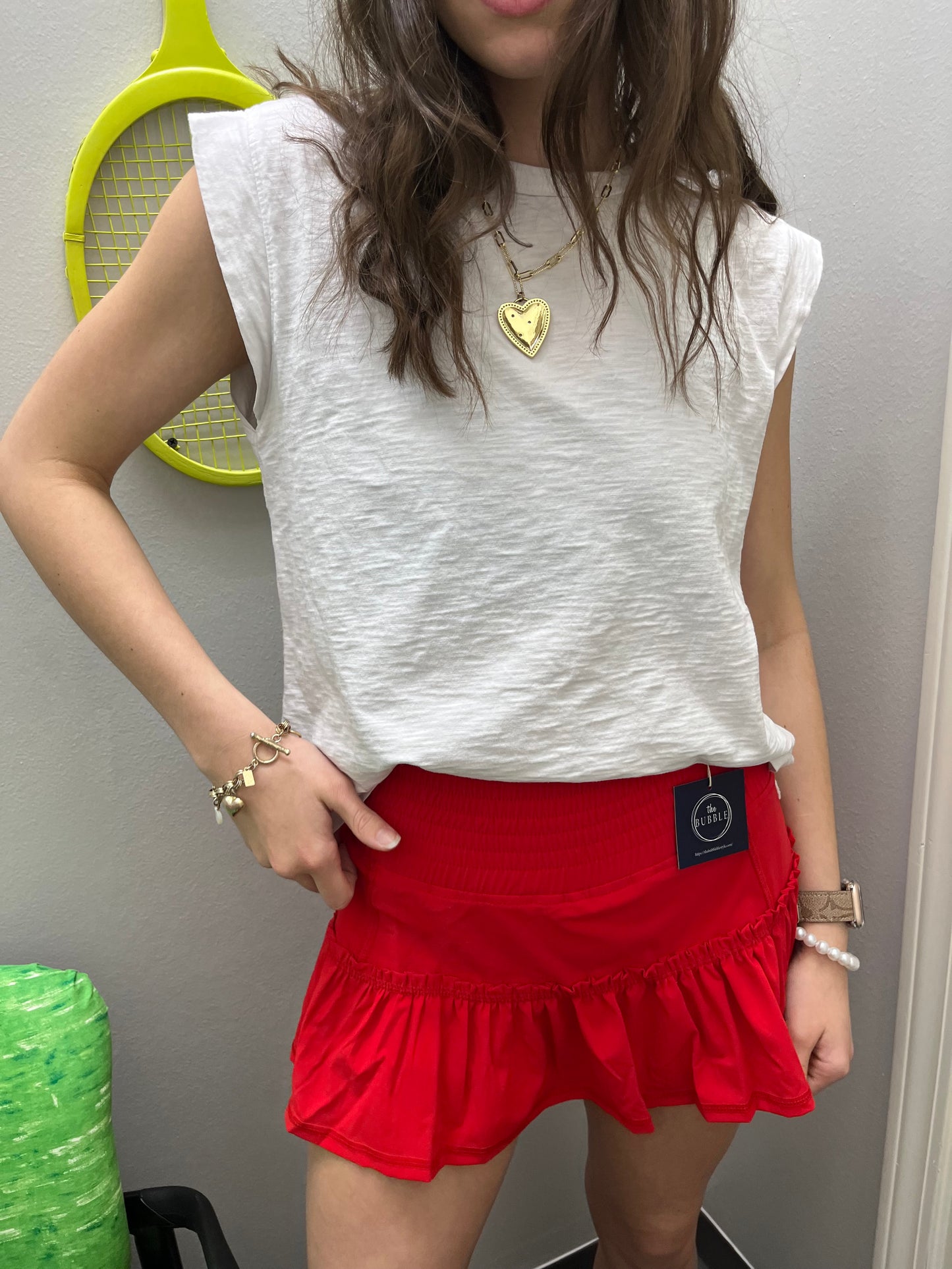 The Bubble Lawley Skirt Red