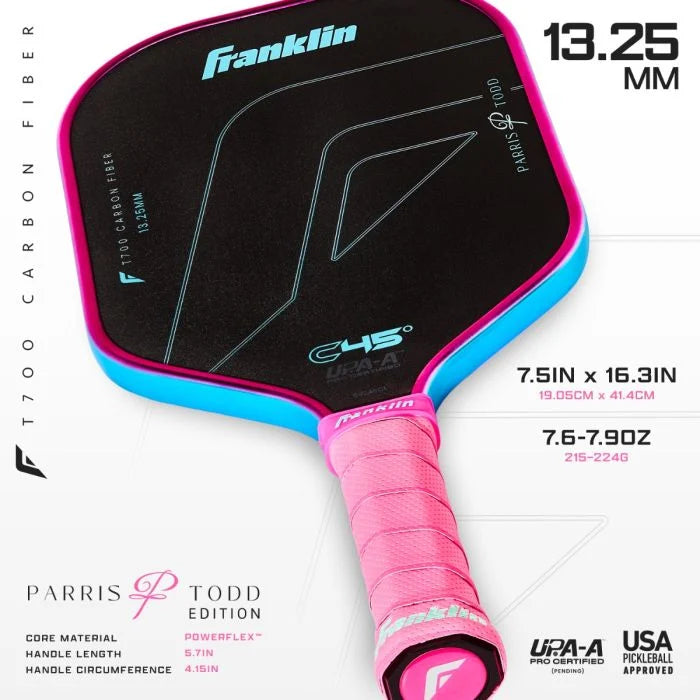 Franklin C45 Elongated Paris Todd Signature 13.25mm Pickleball Paddle