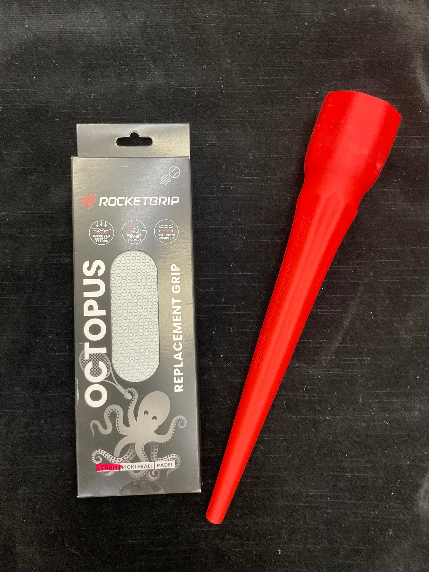 RocketGrip Octopus Replacement Grip for Tennis (GRAY)