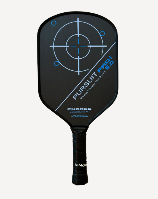 Engage Pursuit Pro1 6.0 Hybrid Pickleball Paddle - Raw T700 Carbon Fiber