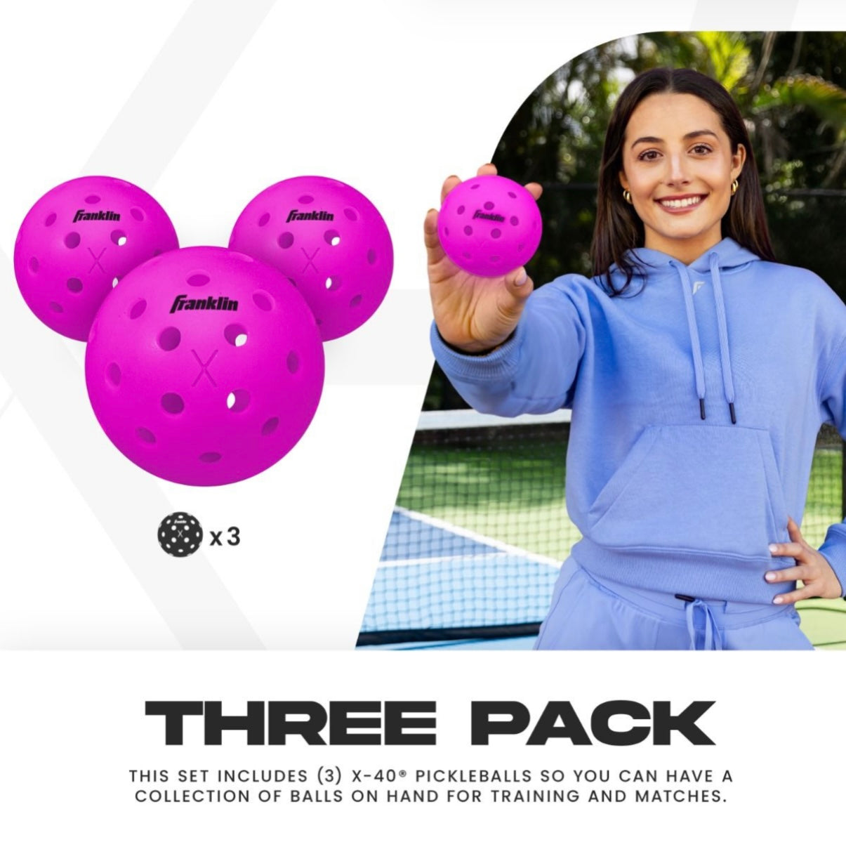 Franklin X-40 Pickleballs 3-Pack