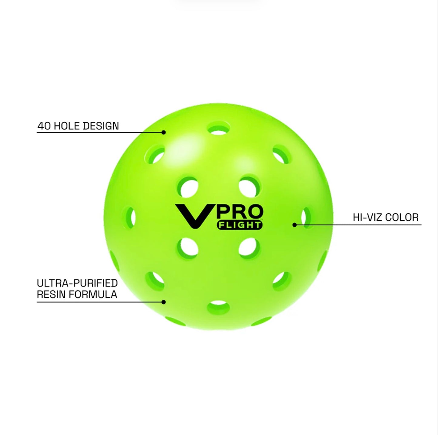 Vulcan V-Pro Flight Pickleballs 3-Pack