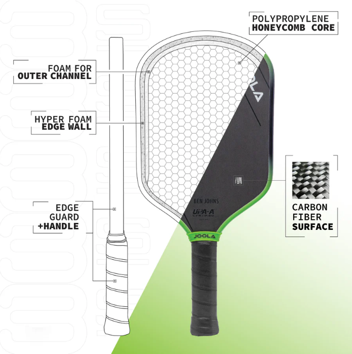 JOOLA Hyperion 3S Ben Johns (14&16mm) Pickleball Paddle