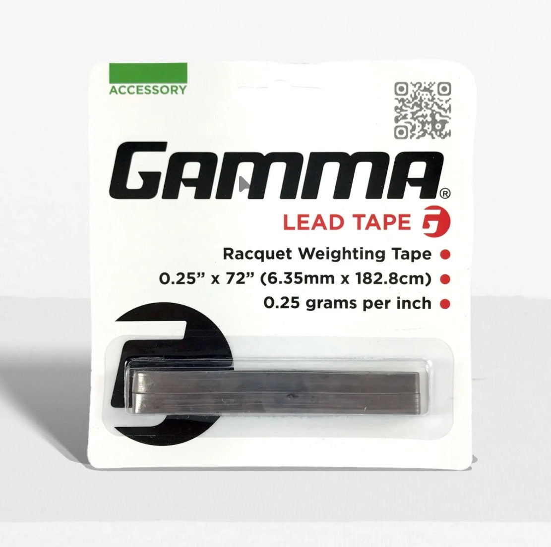 Gamma Lead Racquet Weighting Tape 0.25 Grams Per Inch Or 0.5 Grams Per Inch