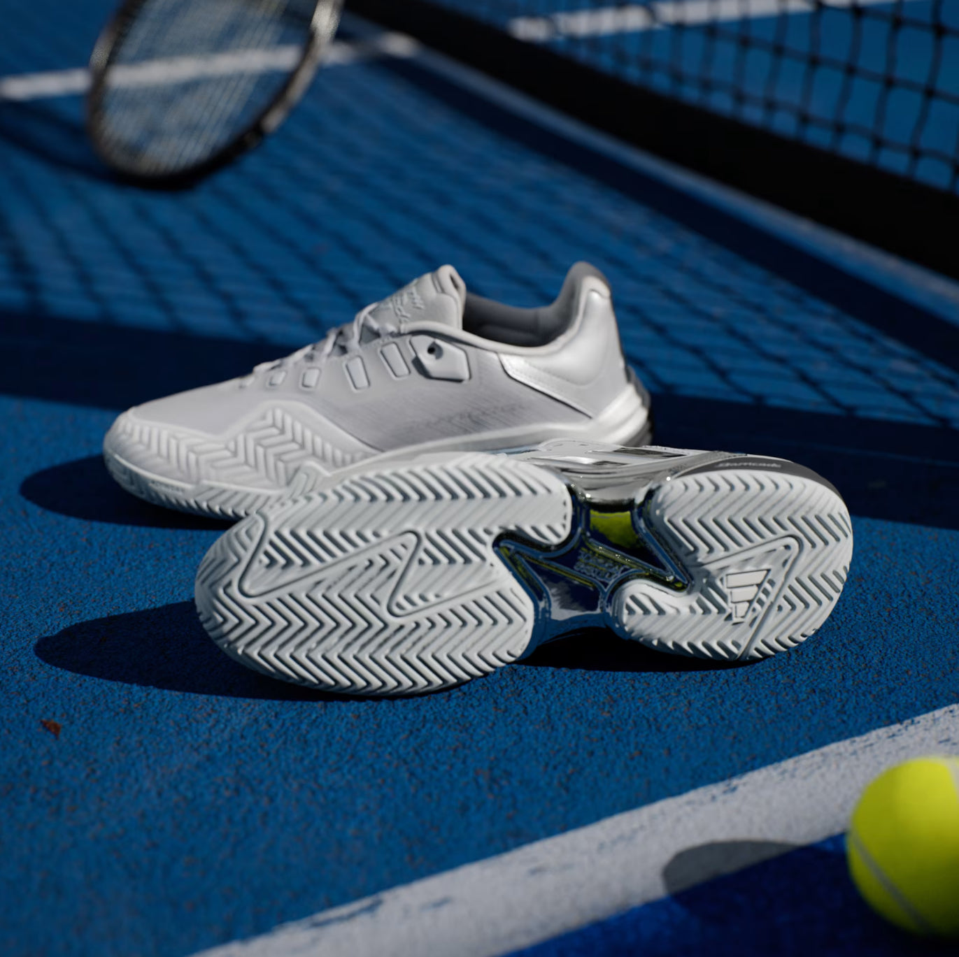 Adidas Barricade 13 Silver Men’s Tennis Court Shoes