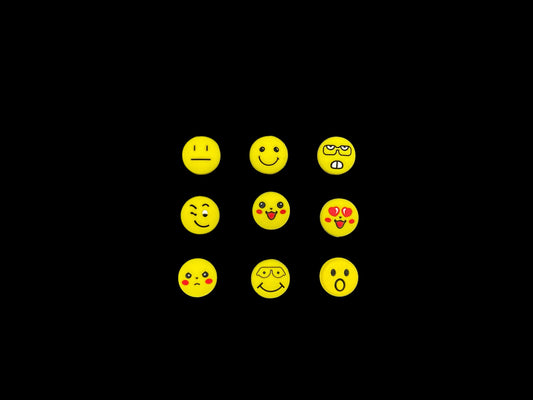 Emoji Themed Shock Absorbing Vibration Dampeners - 3 Pack