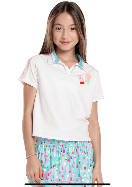 Lucky in Love Anything is Popsicle Polo Short Sleeve- Girls