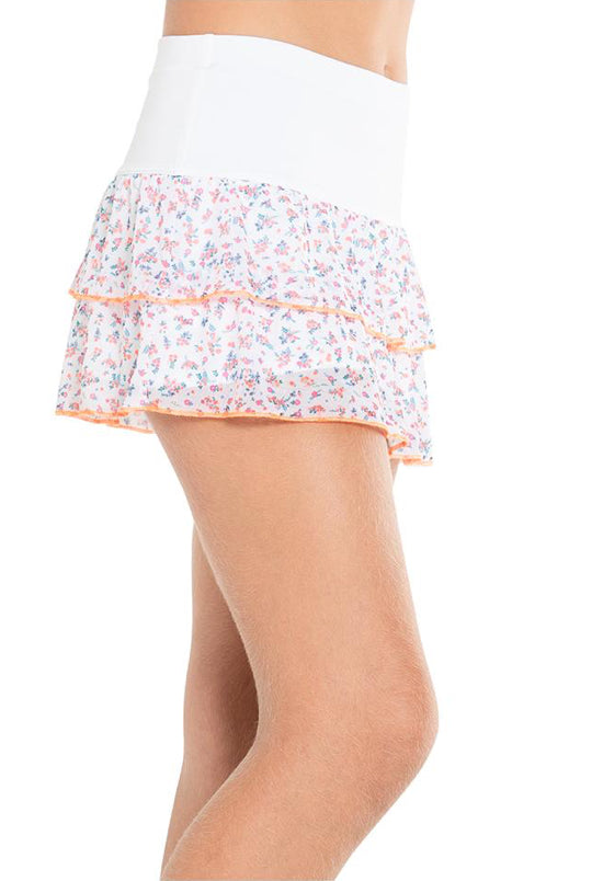 Lucky in Love Blossom Mesh Skort- Girls