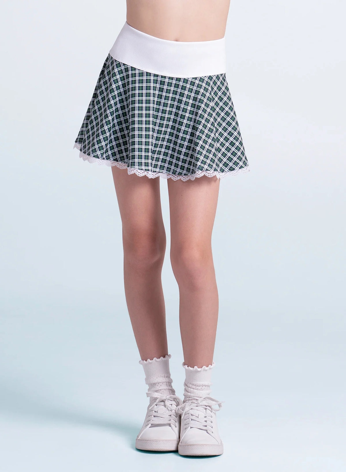 Junior Girl's Lucky in Love Preppy Please Flounce Skirt