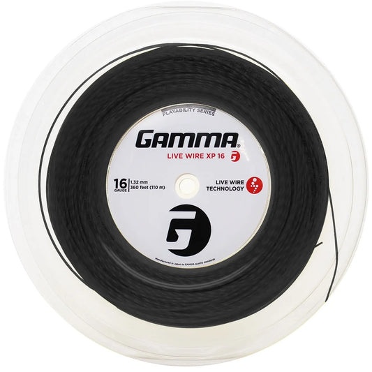 Gamma Live Wire XP Black 16g Tennis String Reel